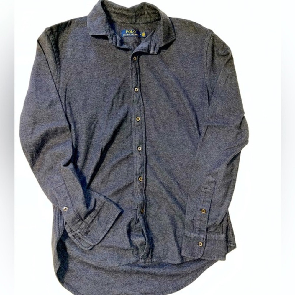 Polo Ralph Lauren Button Down 100% Cotton Navy Shirt
